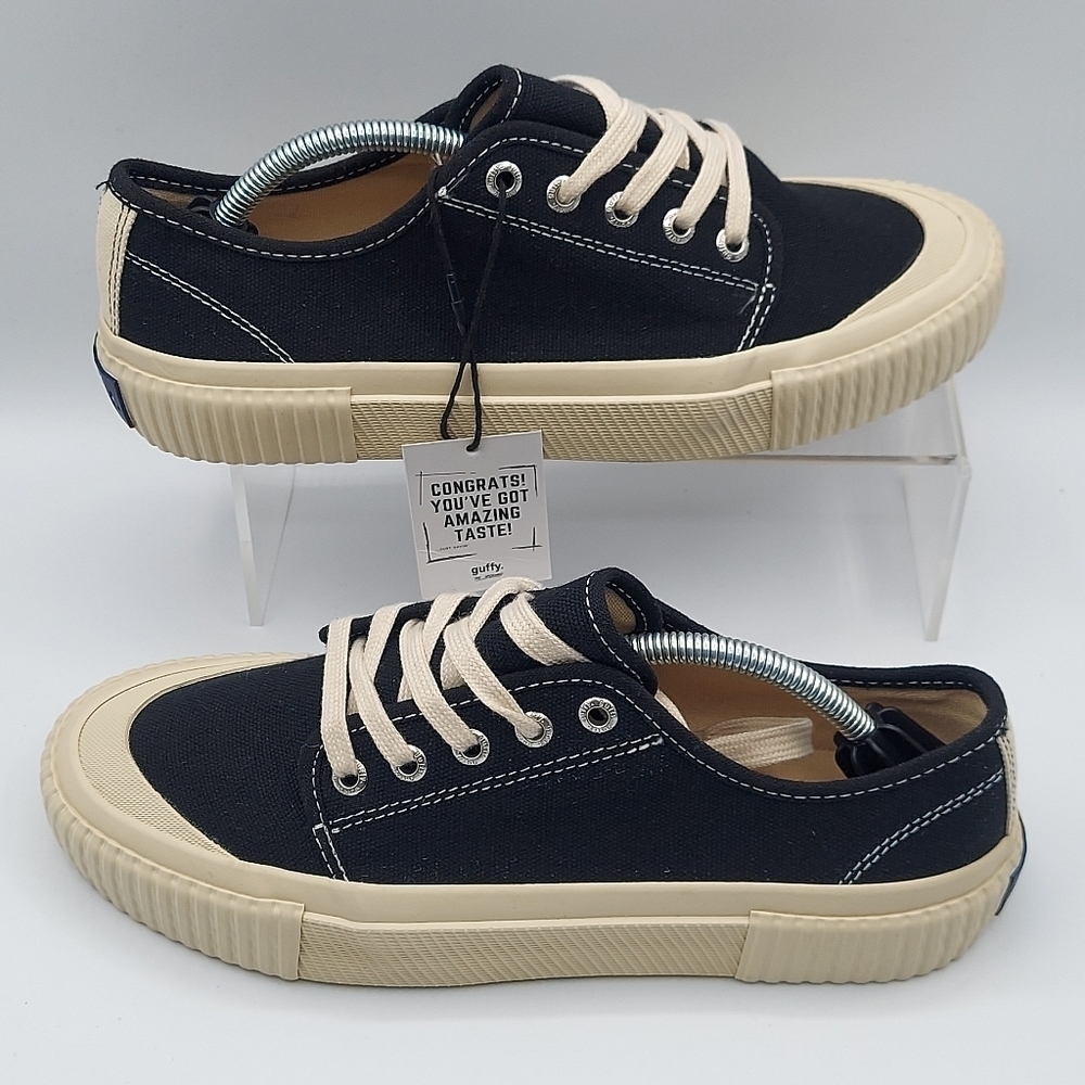 Guffy The Spicewood Black Low Top Cap Toe Canvas Sneaker Shoes Women's US 8.5 - Picture 3 of 14